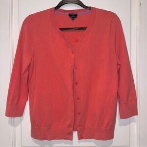 Talbots LP Pima cotton 3/4 sleeve cardigan